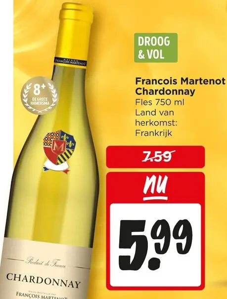 Aanbieding: Francois Martenot Chardonnay