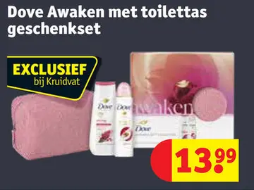 Aanbieding: Dove Awaken met toilettas geschenkset