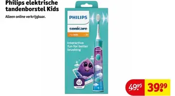 Aanbieding: Philips elektrische tandenborstel Kids