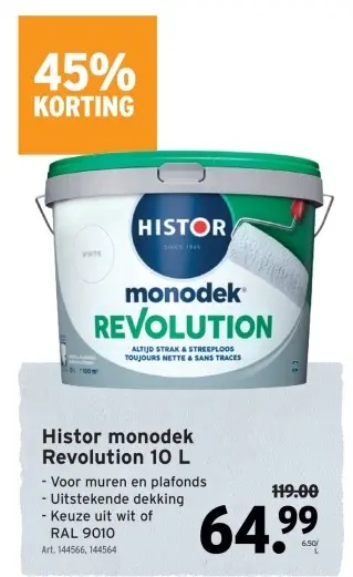 Aanbieding: Histor monodek Revolution 10 L