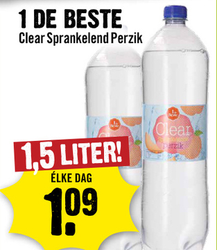 Aanbieding: Clear Sprankelend Perzik