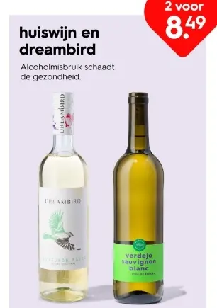 Promotie: huiswijn en dreambird