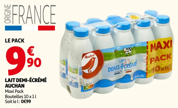 Promotie: Lait demi-écrémé