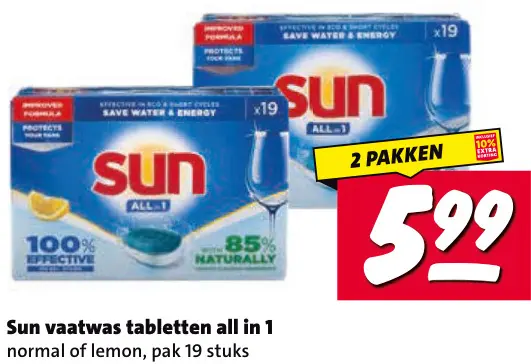 Aanbieding: Sun Vaatwas tabletten all in 1