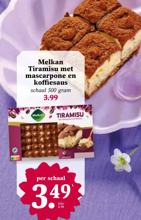 Aanbieding: Tiramisu met mascarpone en koffiesaus