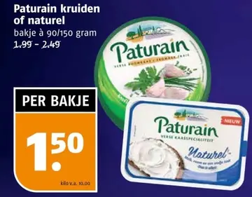 Aanbieding: Paturain kruiden of naturel