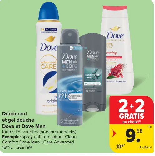 Offre: Déodorant et gel douche