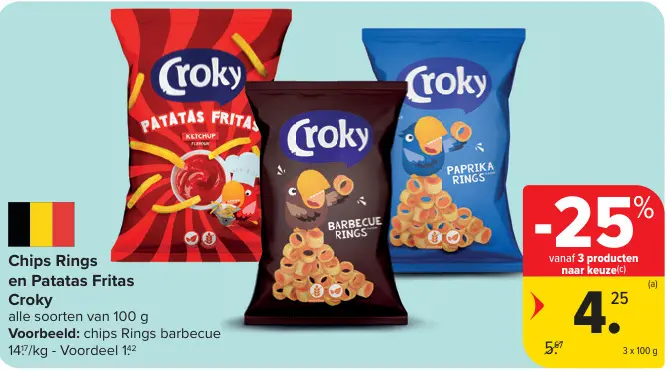 Promotie: Chips Rings en Patatas Fritas