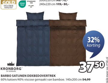 Aanbieding: BARBO SATIJNEN DEKBEDOVERTREK