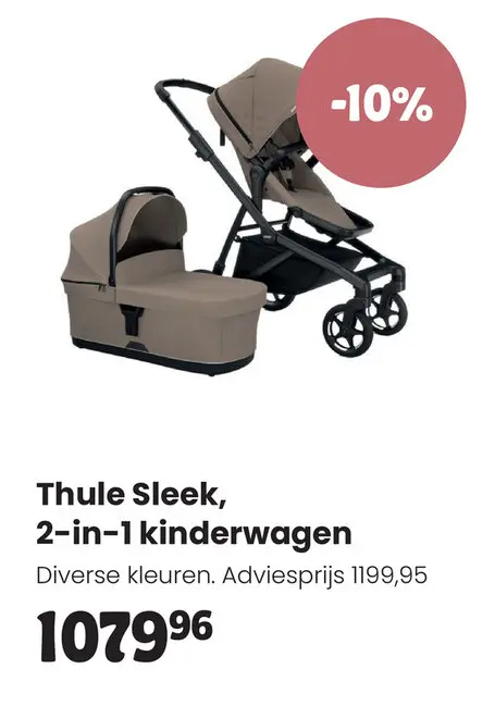 Aanbieding: Thule Sleek, 2-in-1 kinderwagen