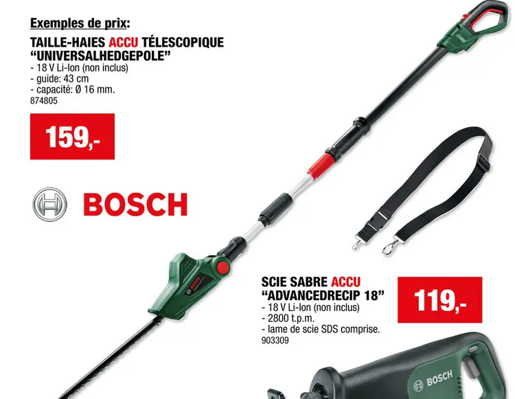 Offre: Bosch AdvancedRecip 18 scie sabre sans fil 18V Li-Iion batterie non comprise