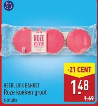 Aanbieding: Roze koeken groot