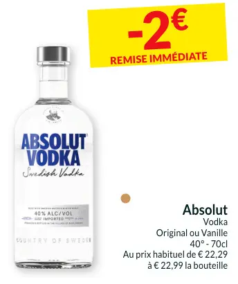 Offre: Absolut Vodka