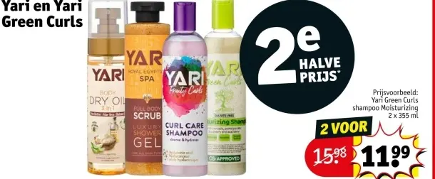 Aanbieding: Yari Green Curls shampoo Moisturizing