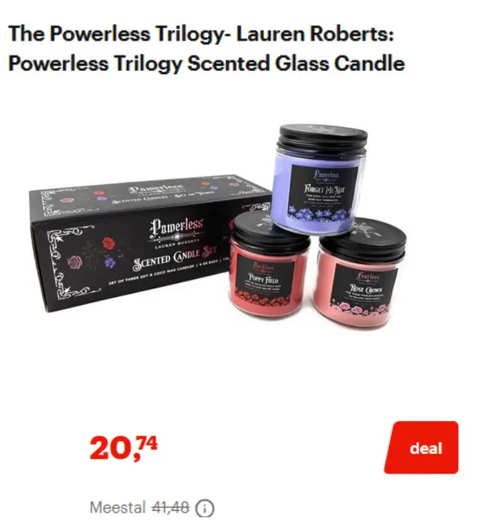 Aanbieding: Powerless Trilogy Scented Glass Candle
