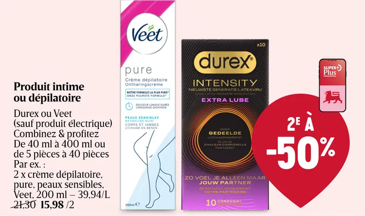 Offre: Produit intime ou dépilatoire