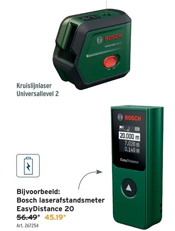 Promotie: Bosch laserafstandsmeter EasyDistance 20
