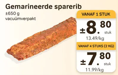 Promotie: Gemarineerde sparerib