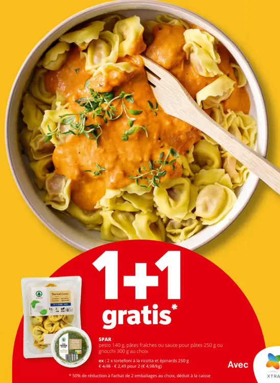 Offre: Tortelloni à la ricotta et épinards