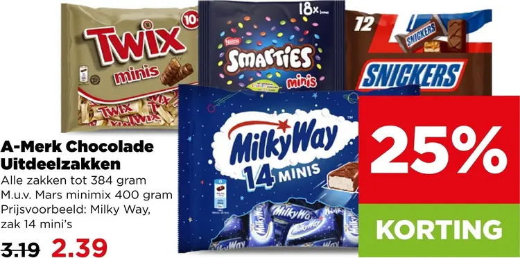 Aanbieding: Chocolade Uitdeelzakken