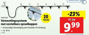 Aanbieding: Vernevelingssysteem met verstelbare sproeikop