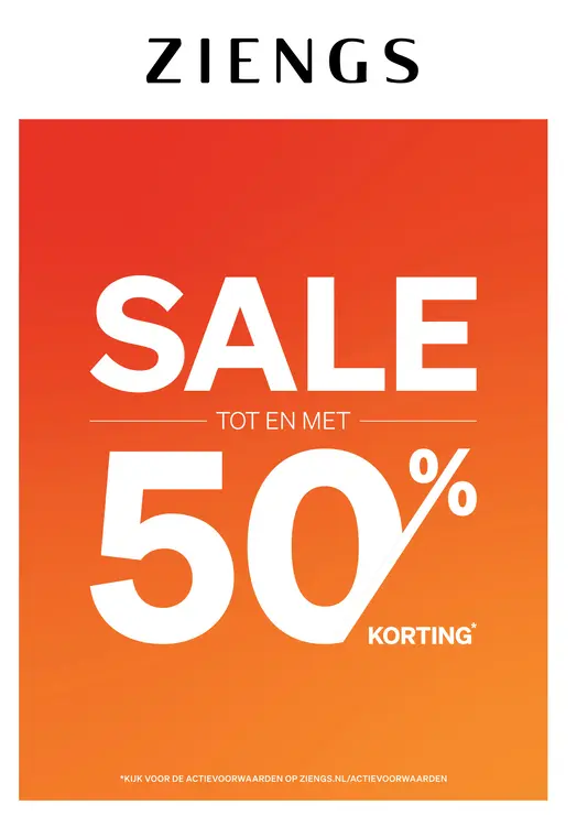 Aanbieding: Sale tot en met 50%