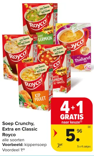 Promotie: Soep Crunchy, Extra en Classic