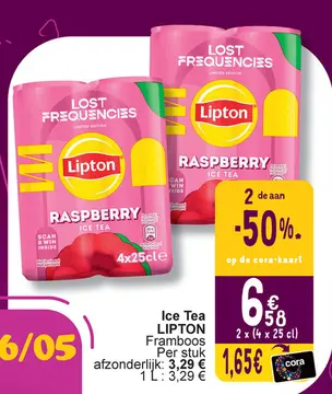 Aanbieding: Ice Tea LIPTON Framboos