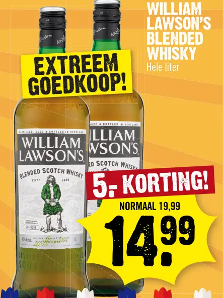 Aanbieding: William lawson's blended whisky