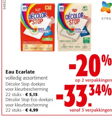 Promotie: Décolor Stop doekjes voor kleurbescherming