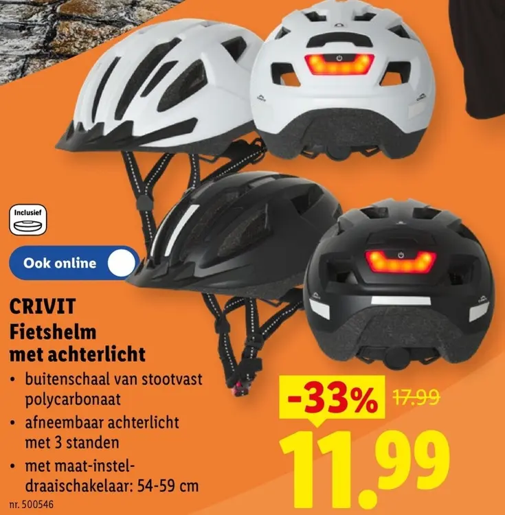 Promotie: Fietshelm met achterlicht