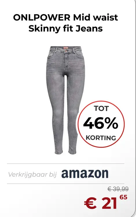 Aanbieding: Mid waist Skinny fit Jeans