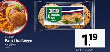 Offre: Pains à hamburger