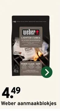 Aanbieding: Weber aanmaakblokjes
