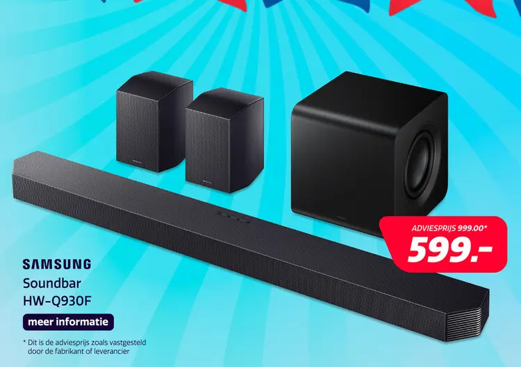 Aanbieding: Samsung Cinematic Soundbar HW-Q930F 2025