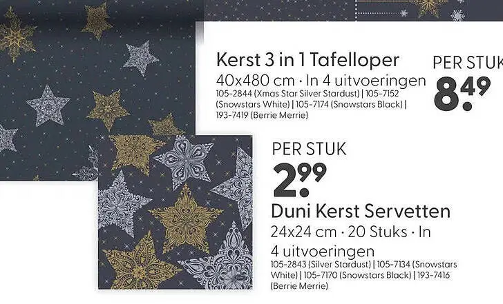 Aanbieding: Kerst 3 in 1 Tafelloper