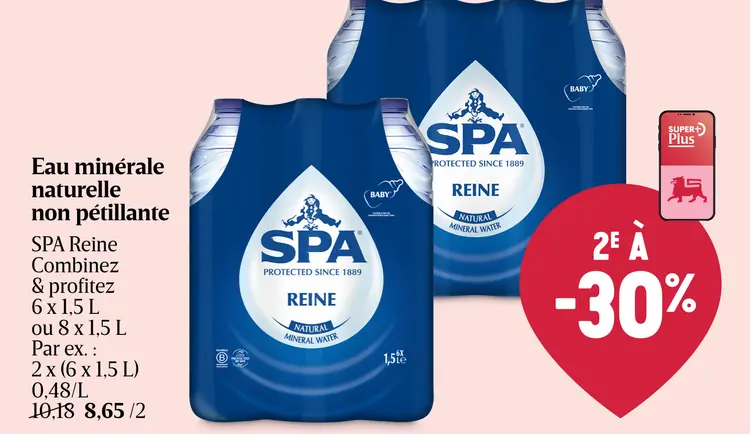 Offre: Eau minérale naturelle non pétillante