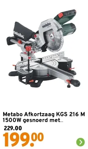 Aanbieding: Afkortzaag KGS 216 M 1500W
