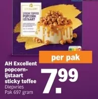 Aanbieding: Popcorn-ijstaart sticky toffee