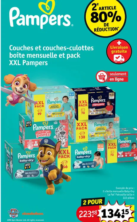 Offre: Couches et couches-culottes boîte mensuelle 