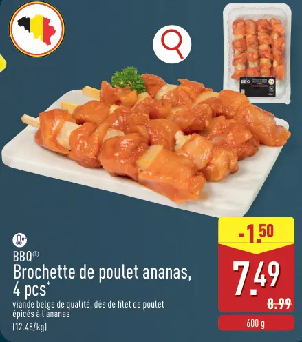 Offre: Brochette de poulet ananas