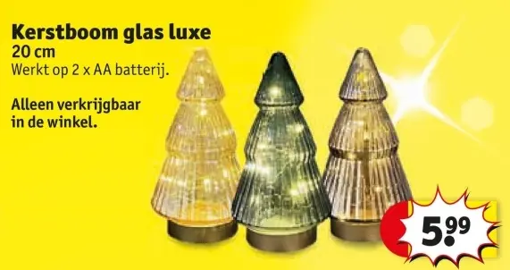 Aanbieding: Kerstboom glas luxe