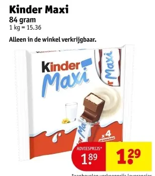 Promotie: Kinder Maxi