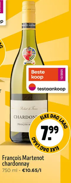 Promotie: François Martenot Chardonnay