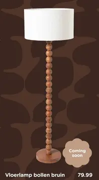 Aanbieding: Vloerlamp bollen bruin