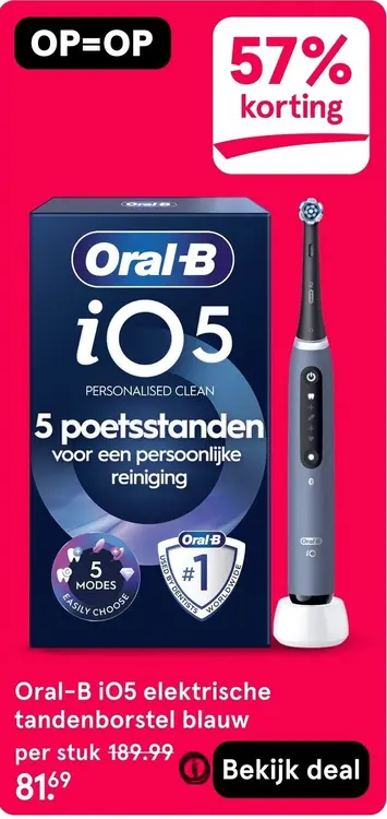 Aanbieding: Philips Sonicare 3100 Elektrische tandenborstel blauw