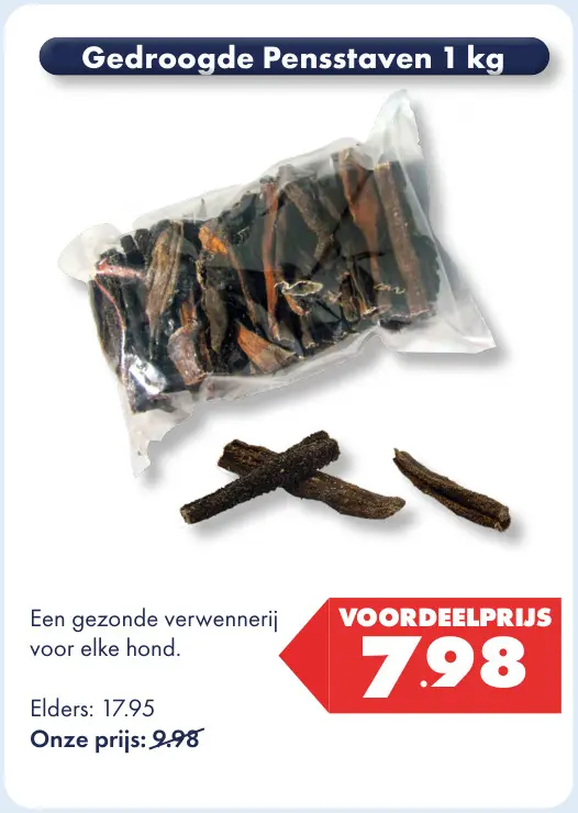 Aanbieding: Gedroogde Pensstaven