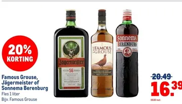 Aanbieding: Famous Grouse, Jägermeister of Sonnema Berenb