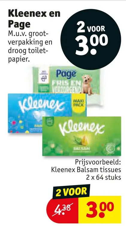 Aanbieding: Kleenex en Page