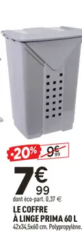 Offre: Le coffre à linge prima 60 l